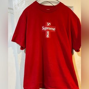 Supreme Cross box logo red